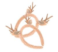 Gadpiparty 2pcs Christmas Reindeer Antlers Headbands for Women Holiday Costume Accessories Festive Deer Horns Hairbands Comfortable Non-slip Fit for Parties and Family Gatherings