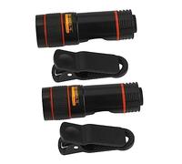 Gadpiparty 2pcs Clip on Macro Phone Camera Lens Set for Smartphone Photography, Universal Macro Lens with Clip Attachment, Black Color, Compatible with Mobile Devices