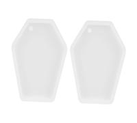 Gadpiparty 2pcs Coffin Shape Silicone Molds for Pendant Making DIY Crafts Lightweight Keychain Charms Crafting Jewelry Accessories