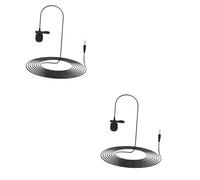 Gadpiparty 2pcs Condenser Microphone for Wireless Lapel Mic Portable Recording Device