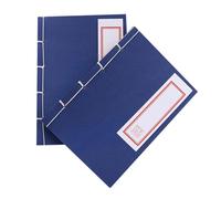 Gadpiparty 2pcs Creative Retro Handmade Thread Notebook Blue Cover Diary Journal for Daily Writing and gift for for for for for for Use