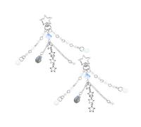 Gadpiparty 2pcs Cute Fish Keychain Beaded Tassel Ocean Charm Phone Charm for Hawaii Travel