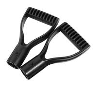 Gadpiparty 2pcs D Shaped Plastic Spade Shovel Handle Replacement Grip Cover for Fork and Shovel, Black Colour with No Burr Finish, Sturdy and Reusable Design for Gardening and Snow Removal