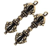 Gadpiparty 2pcs Delicate Small Tibetan Brass Vajra Pestle Decor Premium Quality Mini Vajra Pestle Ornaments for Home Decoration and Unique Gift Chic Ancient Style Craftsmanship