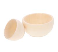 Gadpiparty 2pcs DIY Unpainted Wooden Blank Bowls Set, Small and Large Natural Wood Craft Bowls for Painting, Home Decor and Creative Art Projects