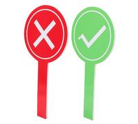 Gadpiparty 2pcs Double Sided Yes No Voting Paddles for Handheld Game Signs with Reversible True False Panels Dry Erase Answer Boards for Classroom Events Parties and Judges Use