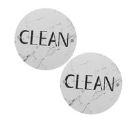 Gadpiparty 2pcs Efficient Kitchen Management Double-sided Dishwasher Clean Dirty Magnet Magnetic Sticker