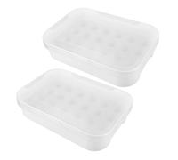Gadpiparty 2pcs Egg Carton Crisper Egg Holder for Fridge Refrigerator Stackable Food Storage Container Container Lid for Fresh Home Use