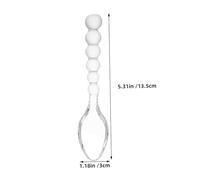Gadpiparty 2PCS Elegant Glass Bead Dessert Spoons for Tea Mixing Appetizer Use Smooth Easy-Clean Design for Weddings Parties Family Dinners