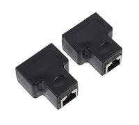 Gadpiparty 2pcs Ethernet Splitter Adapter Network Cable Connector for Splitter Coupler for Sharing Between Two Devices