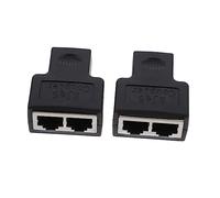 Gadpiparty 2pcs Ethernet Splitter Splitter to Port Ethernet Adapter for Home Office Network Use