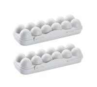 Gadpiparty 2pcs Fresh Storage Box for Eggs Fridge Egg Holders Design for Kitchen Storage and Refrigerator Organization