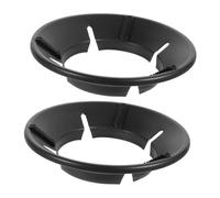 Gadpiparty 2pcs Gas Stove Windshield Windproof Hood Cover with 4 Holes Black Painted Cast Iron Burner Shield for Home Kitchen Cooking and Outdoor Camping