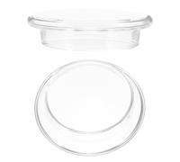Gadpiparty 2pcs Glass Teapot Lids Replacement Set, Heat-Resistant Water Jug Lid with Knob Handle for Chinese Tea Kettle, Suitable for Home Kitchen and Tea Brewing
