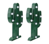 Gadpiparty 2Pcs Green Cactus Shaped LED Night Light, Nordic Style Bedside Neon Night Lamp for Bedroom and Holiday Decoration