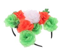 Gadpiparty 2pcs Green St Patricks Day Headbands for Women with Vibrant Shine Fabric, Comfortable Fit, Irish Festival Style Featuring Shamrock and Rose Designs for Festival and Dance