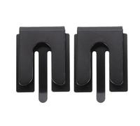 Gadpiparty 2pcs Hand Microphone Hang up Clip Metal Hook for Ham Radio Mount with No-drill Installation and Easy to Install in Black Colour