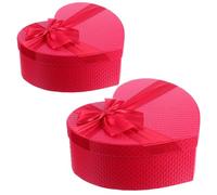Gadpiparty 2pcs Heart Shape Wedding Box Romantic Packaging Paper Box for Packing Valentine's Day