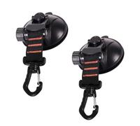 Gadpiparty 2pcs Heavy Duty Car Tent Suction Cup Hooks with Strong Abs Material, Reusable No Trace Outdoor Camping Fixing Hooks for Canoeing and Car Use