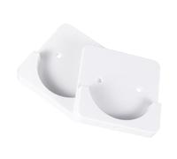 Gadpiparty 2pcs Heavy Duty Plastic Shower Rod Holders Adhesive Mounts Round Shape for Bathroom Curtain Poles, Prevents Curtain Falling, Simple and Elegant Design