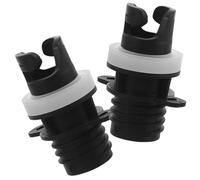 Gadpiparty 2pcs Inflatable Boat Air Valve Adapter for Kayak and Inflatable Devices, Strong Sealing Pvc Material with Quick Installation, for Daily Leisure Activities the Sea, Black Valve