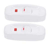 Gadpiparty 2pcs Inline Cord Switches with Indicator Light Overload Protection Easy Installation for Table Lamp Desk Light Bedside Lamp Home Lighting Control Component