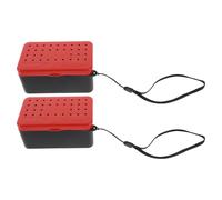 Gadpiparty 2pcs Insulated Double Layer Fishing Bait Container with Divided Compartments Plastic Leakproof Portable Lure Bait Box Suitable for Freshwater and Saltwater Fishing