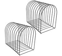 Gadpiparty 2pcs Iron Woolen Hat Rack Organizer for Cap Storage Modern Minimalist Beanie Display Stand for Studio and Living Room, Versatile Tabletop Hat Shelf Holder in Black