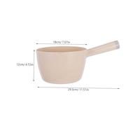 Gadpiparty 2pcs Japanese Style Water Ladles with Ergonomic Handles for Home Kitchen Use Practical Small Scoop in Blue and Beige for Cooking and Pouring Water