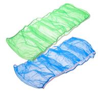 Gadpiparty 2pcs Large Bird Cage Covers Mesh Netting Dustproof Bird House Cover for Parrots and Finches with Green and Blue Printed Fabric Suitable for Indoor and Outdoor Use