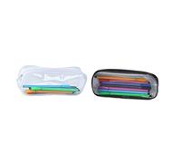 Gadpiparty 2pcs Large Capacity Pen Bag Simple Style Pencil Pouch for School Stationery Material for Students and Artists Black White