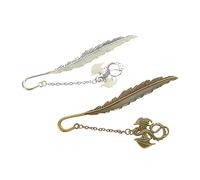 Gadpiparty 2pcs Luminous Pterosaur Bookmarks Decorative Zinc Alloy Page Markers for Home Office Classroom Vintage Glow The Dark Bookmarks for Easy Page Finding