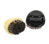 Gadpiparty 2pcs Men's Beard Brush Set with Abs Handle Water-absorbing Reduce Beard Itch Features for Barber Shop and Broken Hair Removal