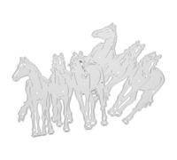 Gadpiparty 2Pcs Metal Cutting Dies Horse Shapes for Chinese New Year DIY Scrapbooking and Card Making, Carbon Steel Embossing Stencils Year of The Horse Craft Tools