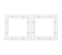 Gadpiparty 2pcs Metal Wire Square Wreath Forms Iron Floral Hoop Frames Garland Craft Frame for DIY Flower Arrangements Christmas Party Supplies