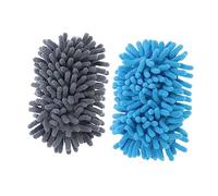 Gadpiparty 2pcs Microfiber Chenille Dry Erase Board Eraser Whiteboard Cleaner for Home School Office Dual Sided Design for Easy Ink Removal Soft Sponge Material Blue Gray