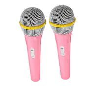 Gadpiparty 2Pcs Microphone Creative Pretend Play Props for Singing and Interviewing Fun Decorative Microphones for Boys and Lightweight and Durable Design Sweet