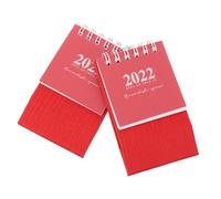 Gadpiparty 2pcs Mini Desktop Calendars Base Paper Small Calendars for Home Office Meeting Classroom Decor Smooth Practical Planning Tool