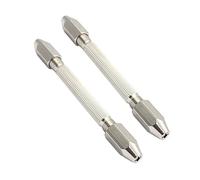 Gadpiparty 2pcs Mini Hand Drill Hexagonal Double Head Pin Vise for Watch Repair Durable Efficient Drill Bit Holder Capacity Professional Tool for Precision Work