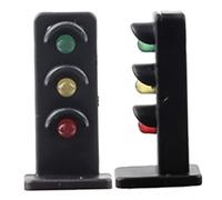 Gadpiparty 2pcs Mini Railroad Light Model for Sand Table Layout Realistic Micro Landscaping Lamp Decor Smooth Surface Train Signal Accessories for Model Railway Gauge