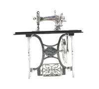 Gadpiparty 2pcs Mini Vintage Pedal Sewing Machine Model for Doll House Decor Craft Accessory for Collectors and Home Decoration for Landscape and Cozy Atmosphere