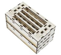 Gadpiparty 2pcs Miniature Wooden House Model for Crafts and Sand Table Small Blank Log Cabin DIY Decor Unfinished Dollhouse Accessories for Creative Family Activities and Countryside Scene