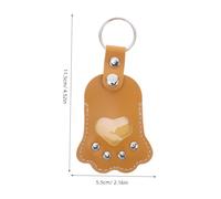 Gadpiparty 2pcs Pet Hair Keepsake Keychain PU Leather Fillable Pendant for Dog Cat Hair Storage with Paw Print Sentimental Memorial Gift for Pet Owners