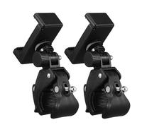 Gadpiparty 2pcs Phone Holder with Clamp for Smartphone and Phone, 180° Rotation Abs Mount Stand with Strong Universal Grip and Stable Photography, for Outdoor Recording and Treadmill Use