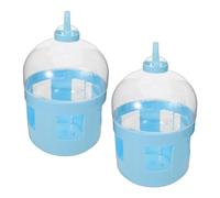Gadpiparty 2pcs Pigeon Water Dispenser Transparent Abs Indoor Bird Water Feeder Large Mouth Easy Clean Suitable for Homing Racing Pigeons Pet Supplies