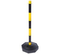Gadpiparty 2pcs Plastic Traffic Delineator Posts with Adjustable Height and Hollow Base for Water Filled Warning, for Parking Lot and Road Safety Management