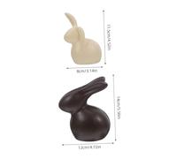 Gadpiparty 2pcs Porcelain Animal Figurines Home Decor Rabbits Statue Ceramic Bunny Figurine Porcelain Bunny Rabbit Garden Decoration Mini Animal Statue Sculptures Sculpture