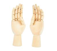 Gadpiparty 2Pcs Puppet Hand Models Flexible Left Right Hand Sketch Figures Artist Drawing Props Human Proportioned Jointed Decoration for Home Studio Desk Ornaments