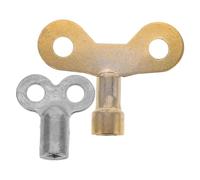 Gadpiparty 2pcs Radiator Valve Bleed Keys with Square and Hex Sockets Metal Radiator Vent Wrench Set for Heating Systems Plumbers Utility Tool and Maintenance