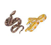 Gadpiparty 2pcs Realistic Crawling Snake Simulation Snake Figures for Halloween Party Decorations April Fools Day Prank Props Lifelike Garden Scare Accessories